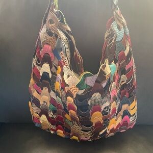 Multicolor Patchwork Hobo Bag